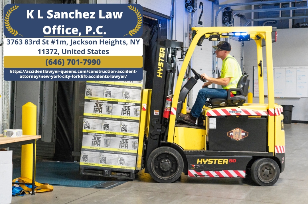 Queens Forklift Accident Lawyer Keetick L. Sanchez Addresses Legal Challenges Facing Injured Workers in New York City