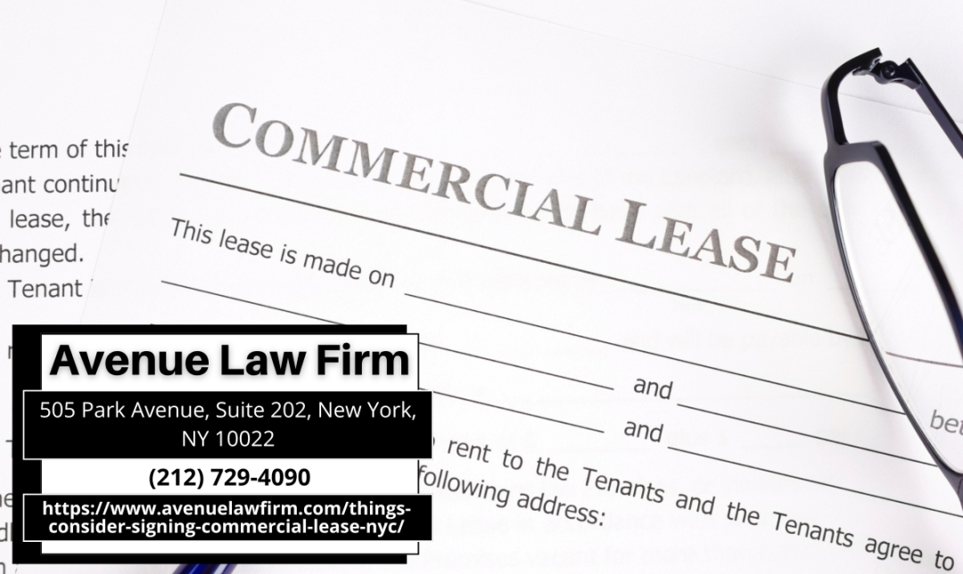 NYC Commercial Real Estate Attorney Peter Zinkovetsky Shares Key Considerations Before Signing a Commercial Lease