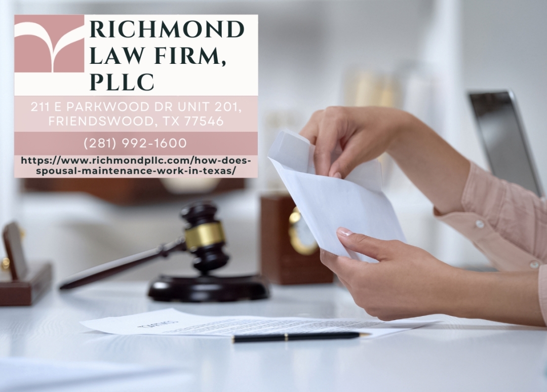 Galveston County Divorce Lawyer Lacey Richmond Releases Article on Spousal Maintenance in Texas