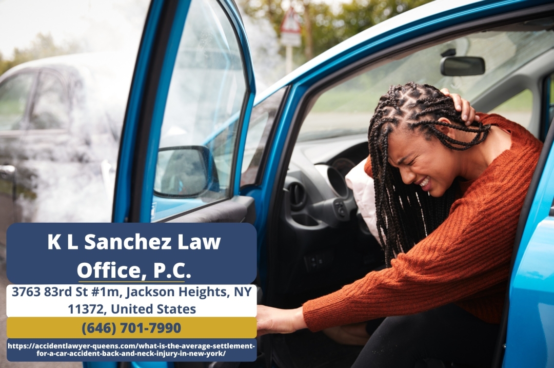 Queens Car Accident Attorney Keetick L. Sanchez Explains the Average Settlement for Car Accident Back and Neck Injuries