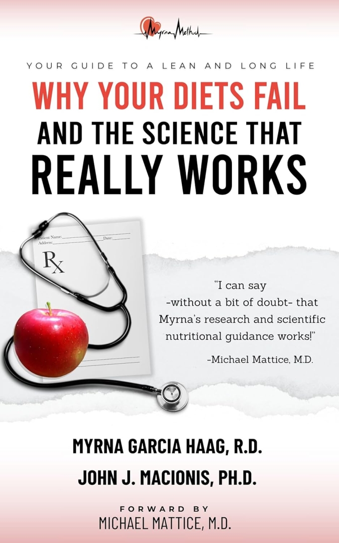 New book "Why Your Diets Fail and The Science That Really Works" by Myrna Garcia Haag, R.D. and John J. Macionis, Ph.D. is released, a powerful guide to proper nutrition that promotes lasting health