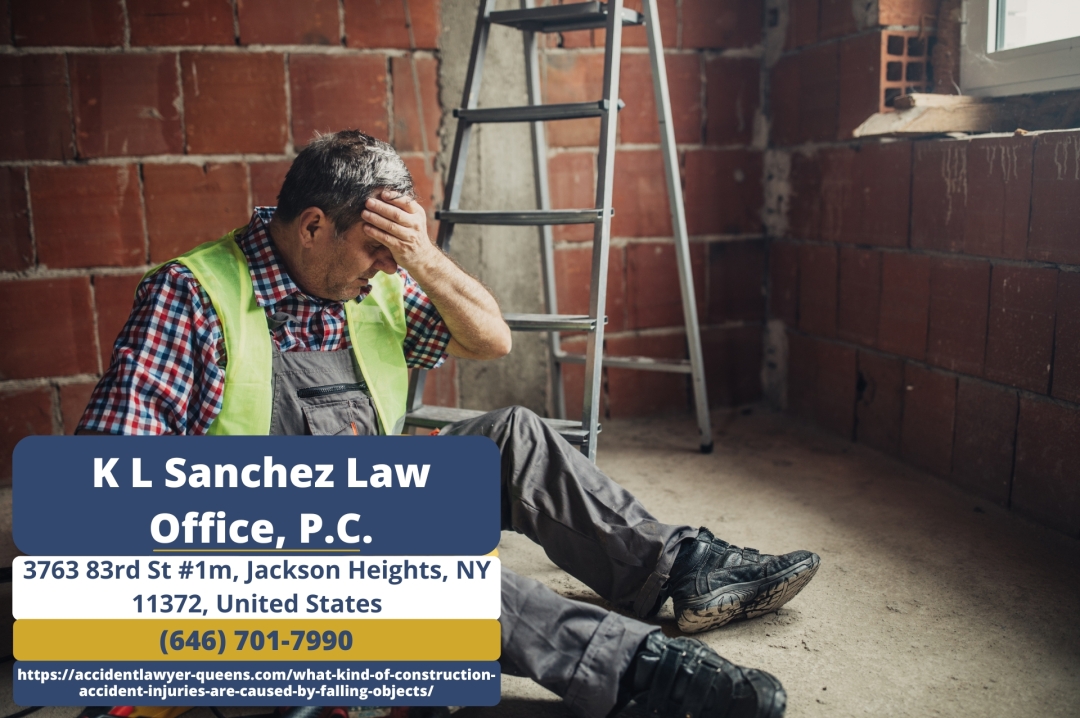 Queens Construction Accident Lawyer Keetick L. Sanchez Explains Injuries Caused by Falling Objects at Construction Sites