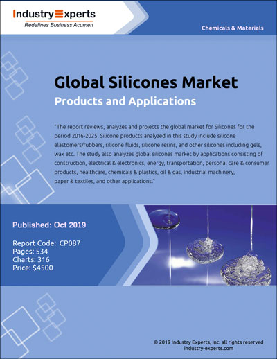 Global Silicones Market is Projected to Exceed 3 Million Metric Tons by 2025 - Market Report (2019-2025) by Industry Experts, Inc.