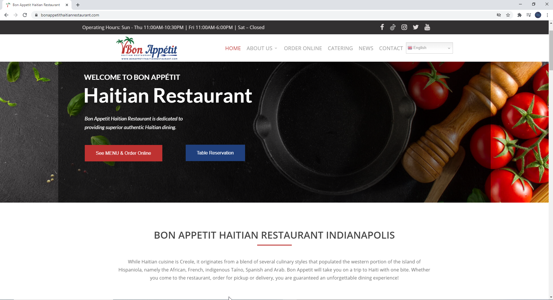 NAOSSOFT Launches New Website and Online Food Ordering System for Bon Appetit Haitian Restaurant in Indianapolis