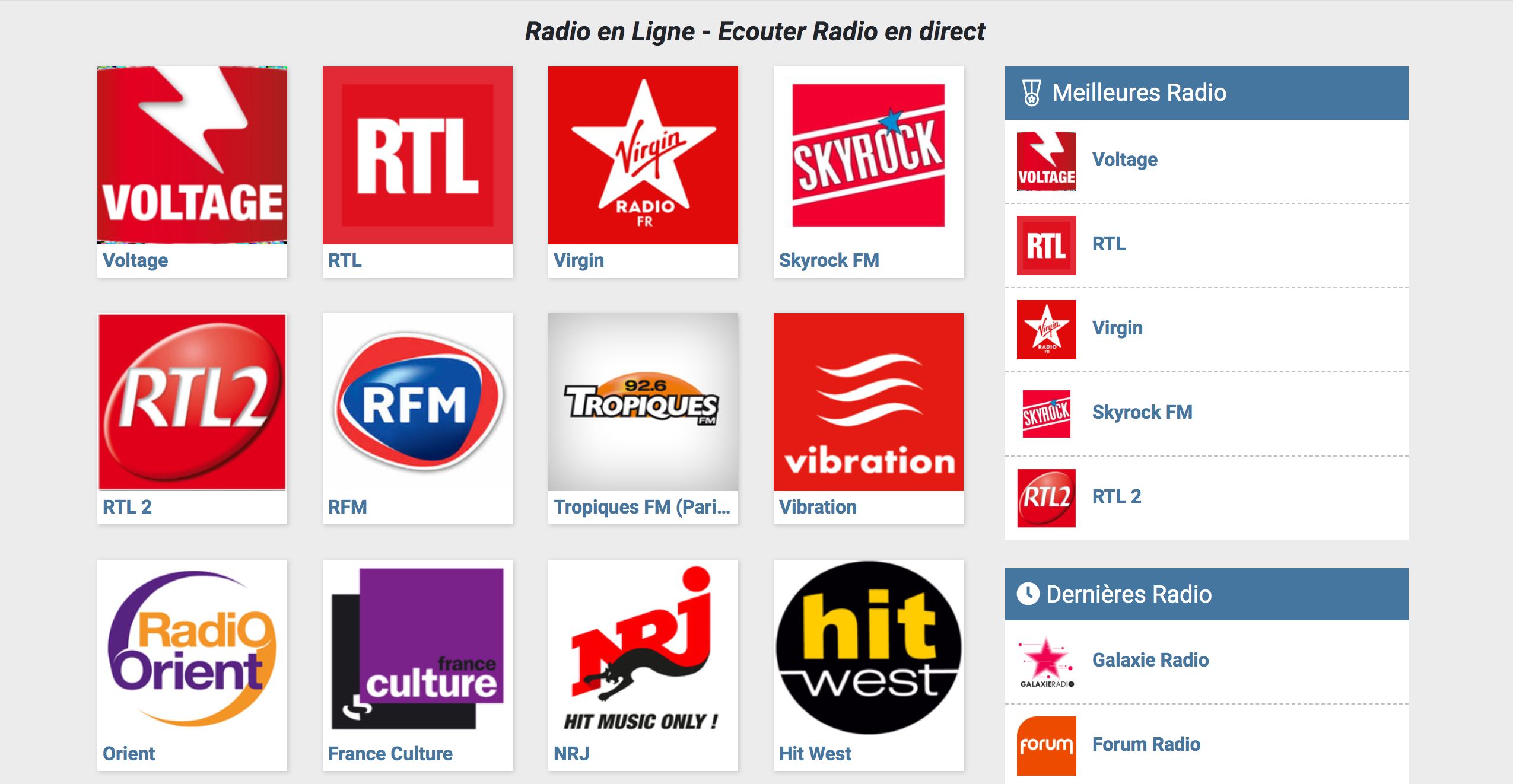 Ecouter Radio en direct - Radio FM France en ligne sur internet  