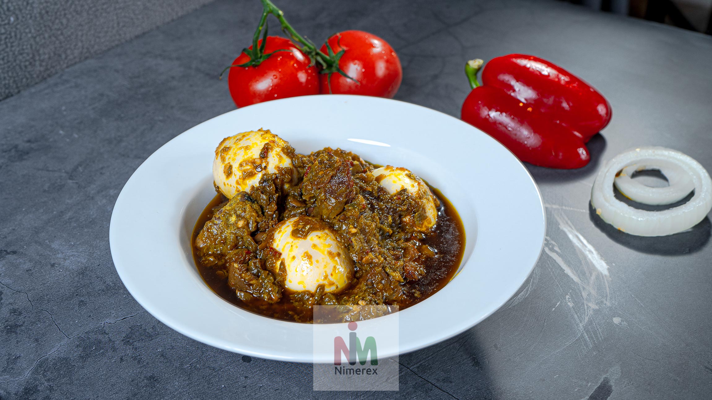 Ayamase, a.k.a Ofada/Designer Stew delivery to homes across America. Visit nimerex.com for menu