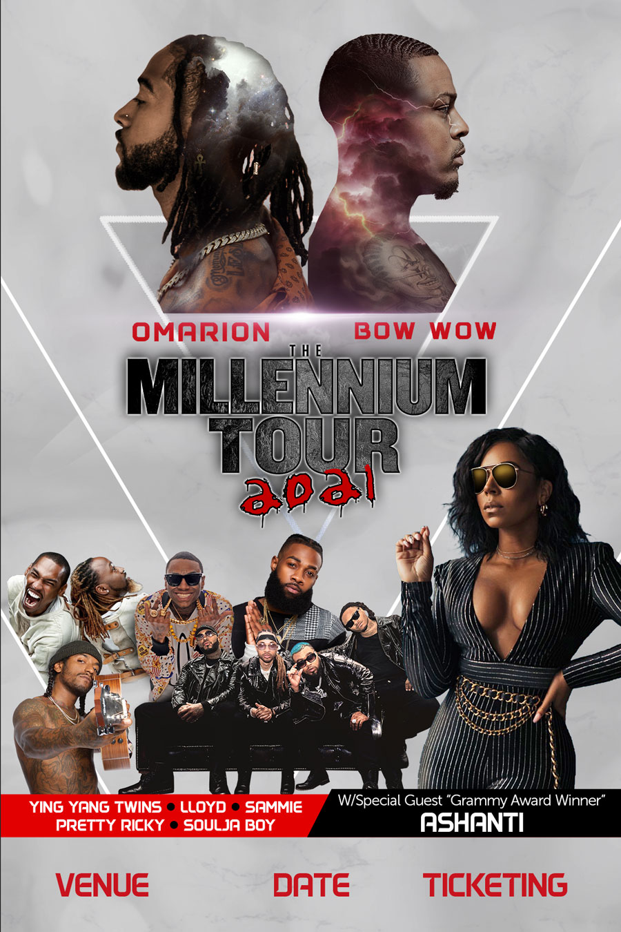 The Millennium Tour 2021 New Dates Announced, Event to Feature Ashanti, Omarion, Bow Wow, Ying Yang Twins, and More