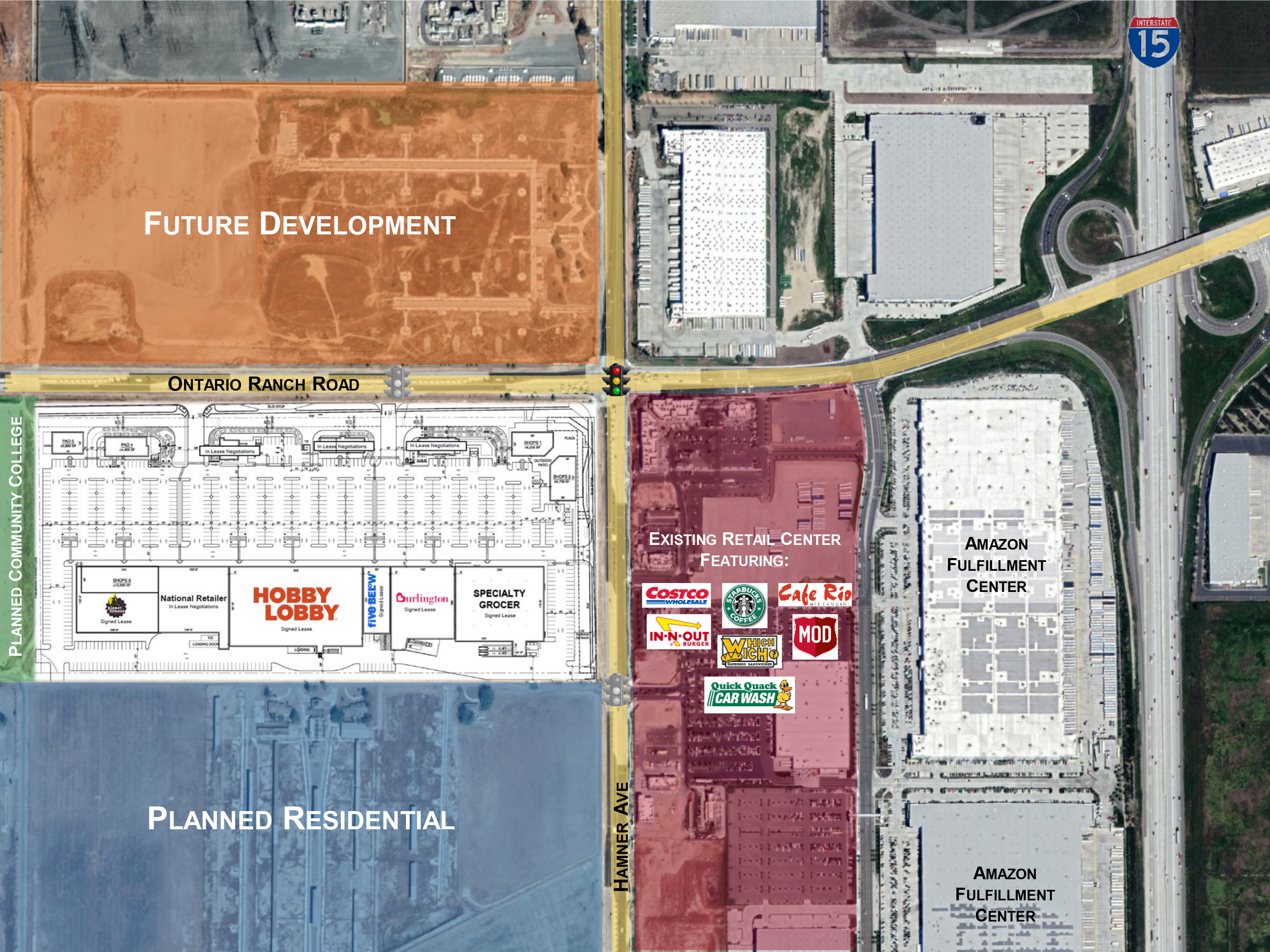 Wood Investments Companies Buys 19.6 Acres to Develop Shopping Center with National Grocer, Burlington, Five Below, Hobby Lobby and Planet Fitness in Ontario, Calif.