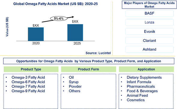 Omega Fatty Acid Market is expected to grow at a CAGR of 5%-6% - An exclusive market research report by Lucintel