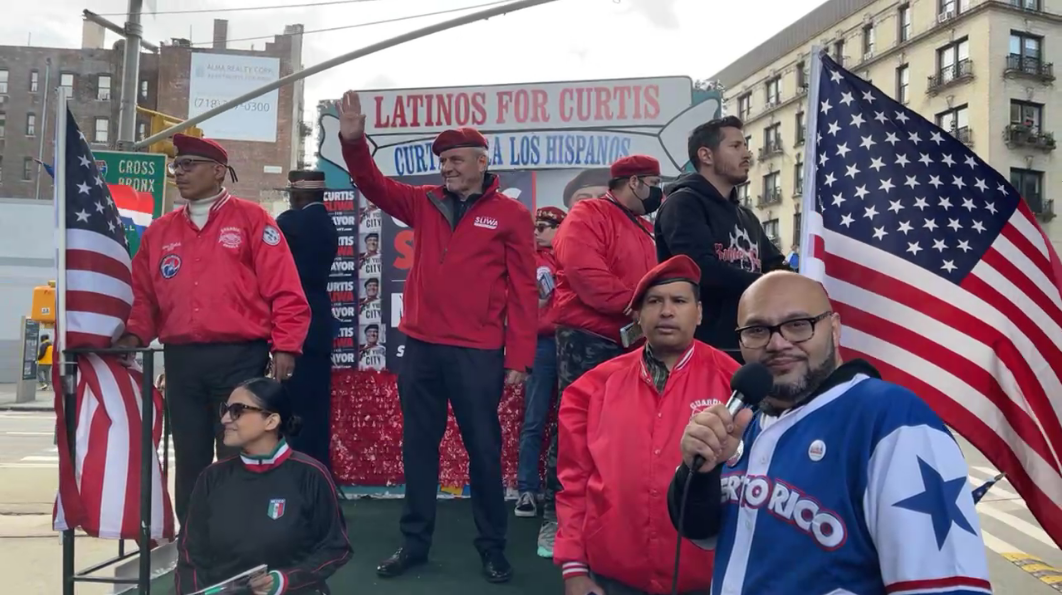 Radio Personality Rich Valdes joins Curtis Sliwa to support Hispanic Heritage Month in New York City