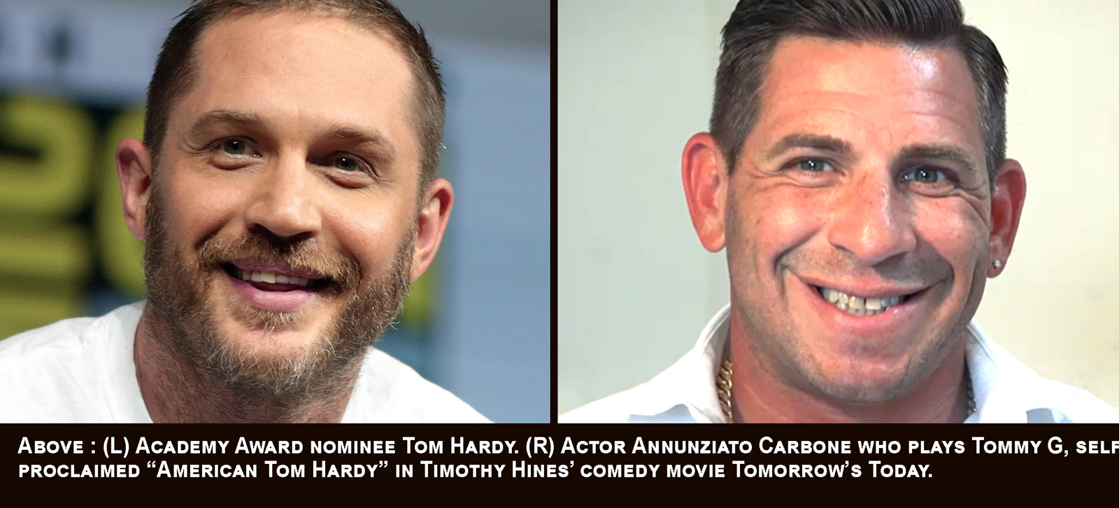 Tom Hardy Wins Ju Jitsu Competition, as Annunziato Carbone, the "American Tom Hardy" has Big Win With New Comedy Movie "Tomorrow's Today".