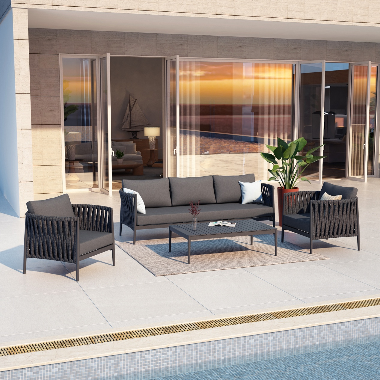 Baeryon Brings Sustainability and Comfort to the Patio with New Wicker Sectionals Collection