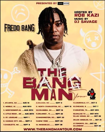 Get Ready to Experience the Unforgettable: The Epic "Bang Man Tour 2023" with Baton Rouge Rap Sensation Fredo Bang