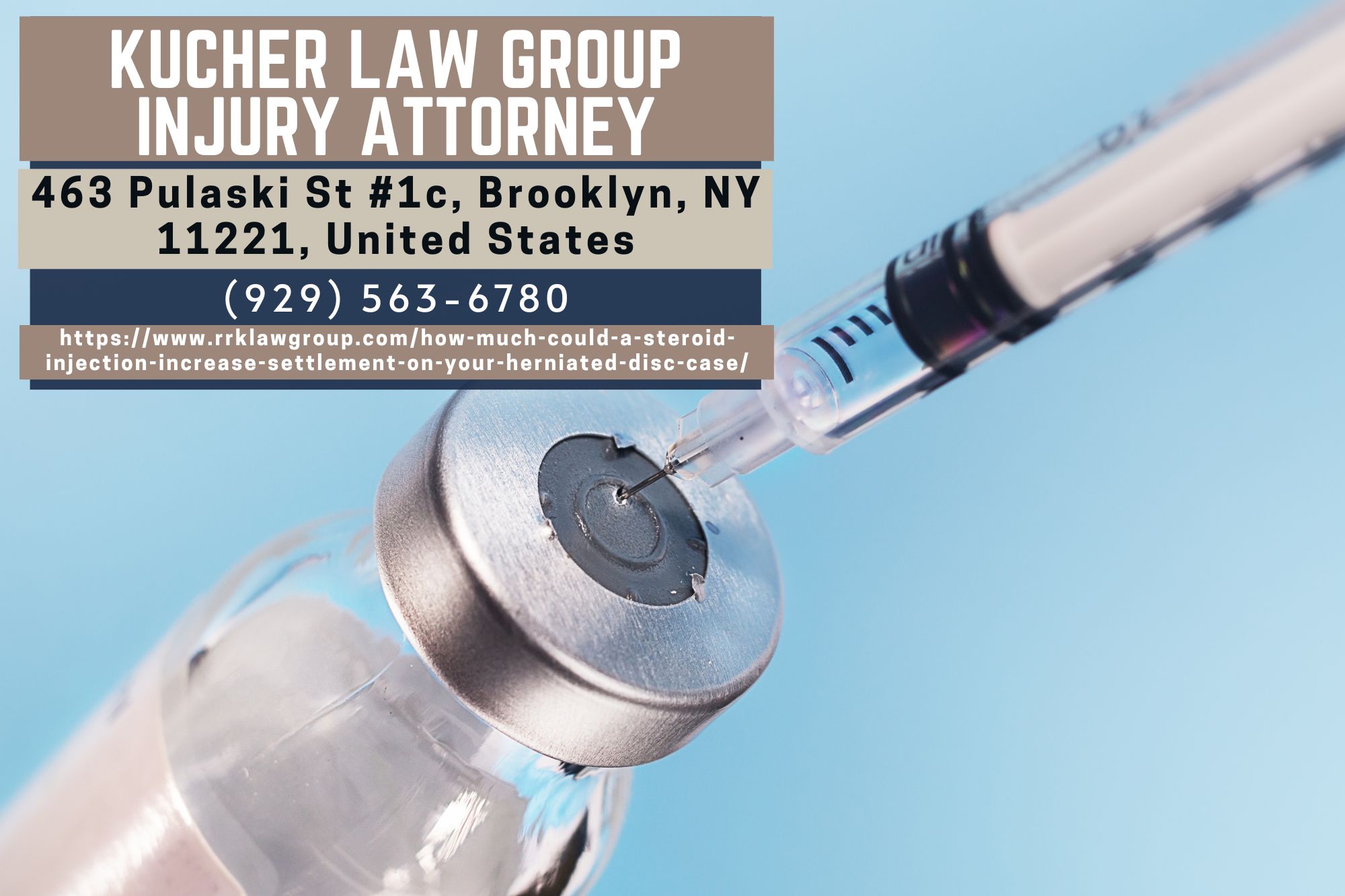 Brooklyn Slip and Fall Lawyer Samantha Kucher Releases Insightful Article on Steroid Injection Impact on Herniated Disc Settlements