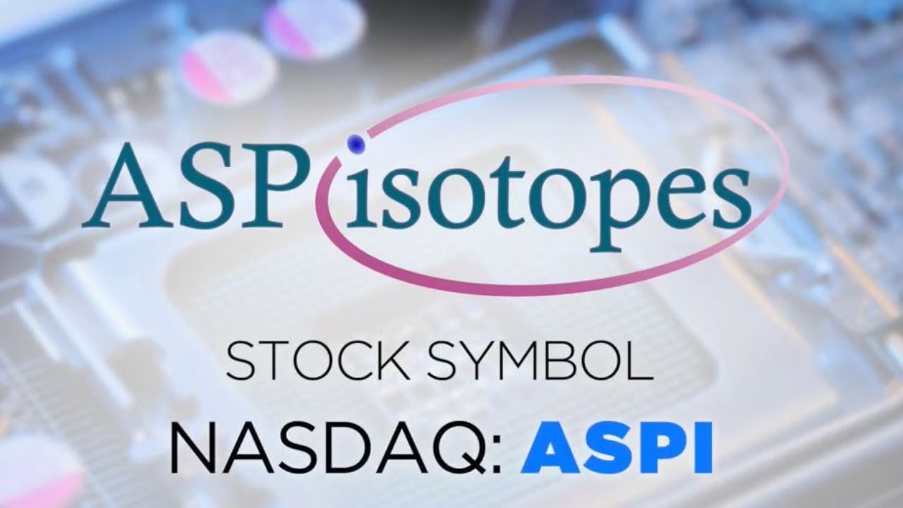 Global Need, Major Deals, and Innovative Technology Send ASP Isotopes Shares 91% Higher Since July ($ASPI)