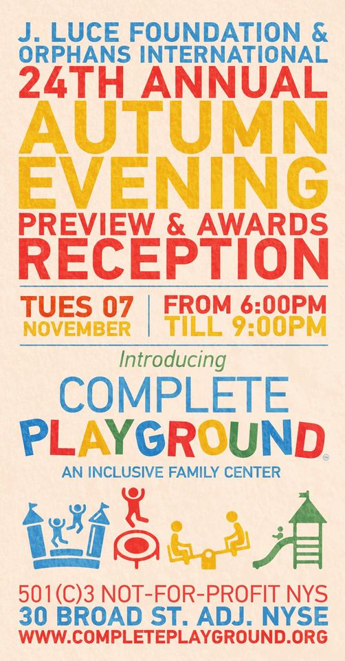 John "SohoJohnny” Pasquale To Be Honored At The J. Luce Foundation/Complete Playground Autumn Evening Awards Ceremony On November 7th, 2023 In NYC