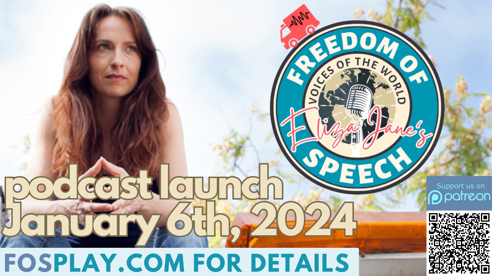 South Park Star Eliza Jane Schneider’s New Podcast and Award Winning Live Performance "Freedom of Speech" Set for a Diverse Launch and Vibrant Community Panel in Portland on January 6th