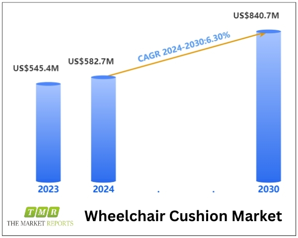 Wheelchair Cushion Market to Surpass US$ 840.7 Million by 2030, Driven by 15.7% CAGR, Forecast Period 2024-2030 | Key Players: Varilite, Permobil, Ottobock, Invacare, Sunrise Medical