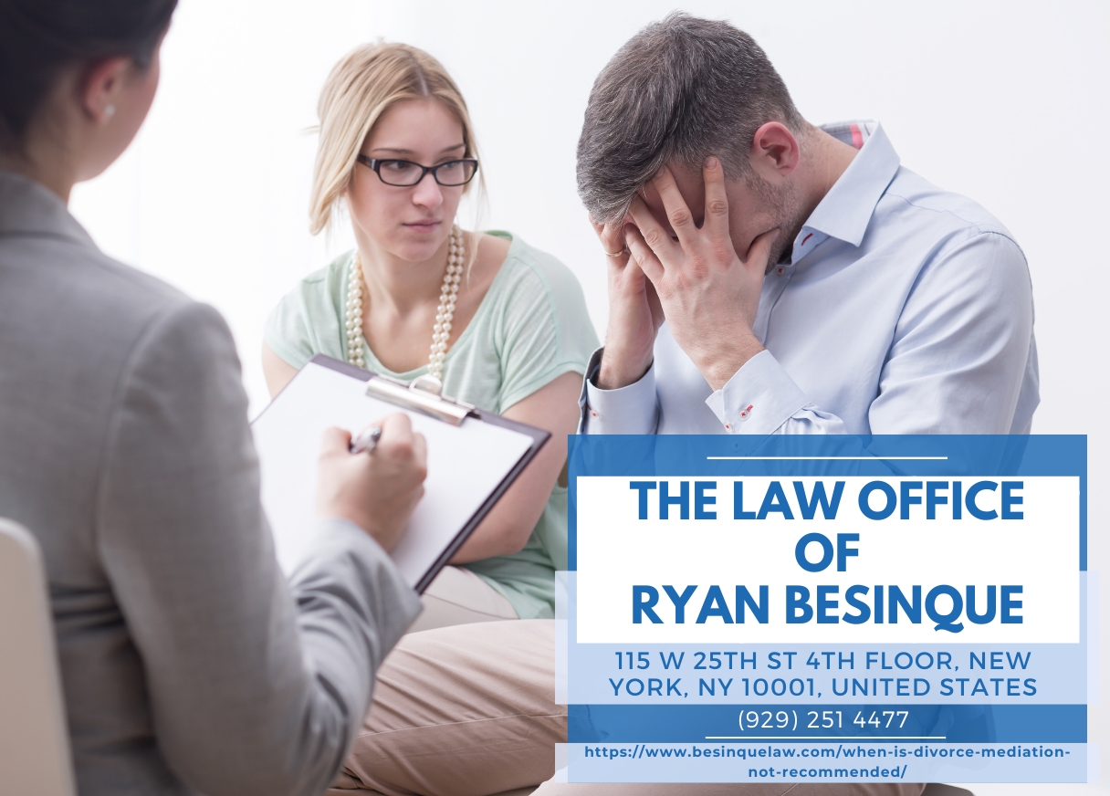 Manhattan Divorce Mediation Attorney Ryan Besinque Discusses When Mediation May Not Be Advisable in Recent Article