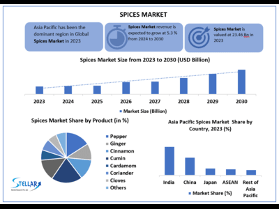 Spices Market to Hit USD 33.45 Bn at a Growth Rate of 5.3 %- Says Stellar Market Research