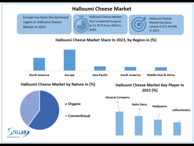 Halloumi Cheese Market to Hit USD 1428.58 Mn at a growth rate of 11.39 percent- Says Stellar Market Research