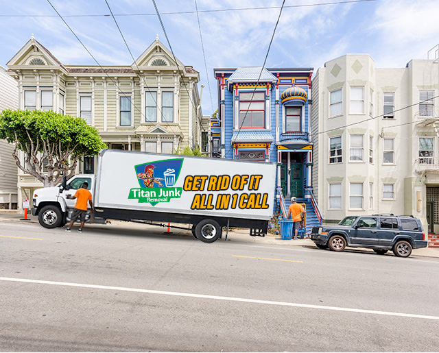 Titan Junk Removal San Francisco Celebrating Largest Hauling Junk Trucks 3rd year in a Row