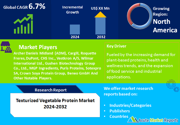 Texturized Vegetable Protein Market Size, Share, Trends, Growth And Forecast To 2032