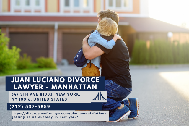 Manhattan Child Custody Attorney Juan Luciano Discusses Fathers' Chances for 50/50 Custody in New Article