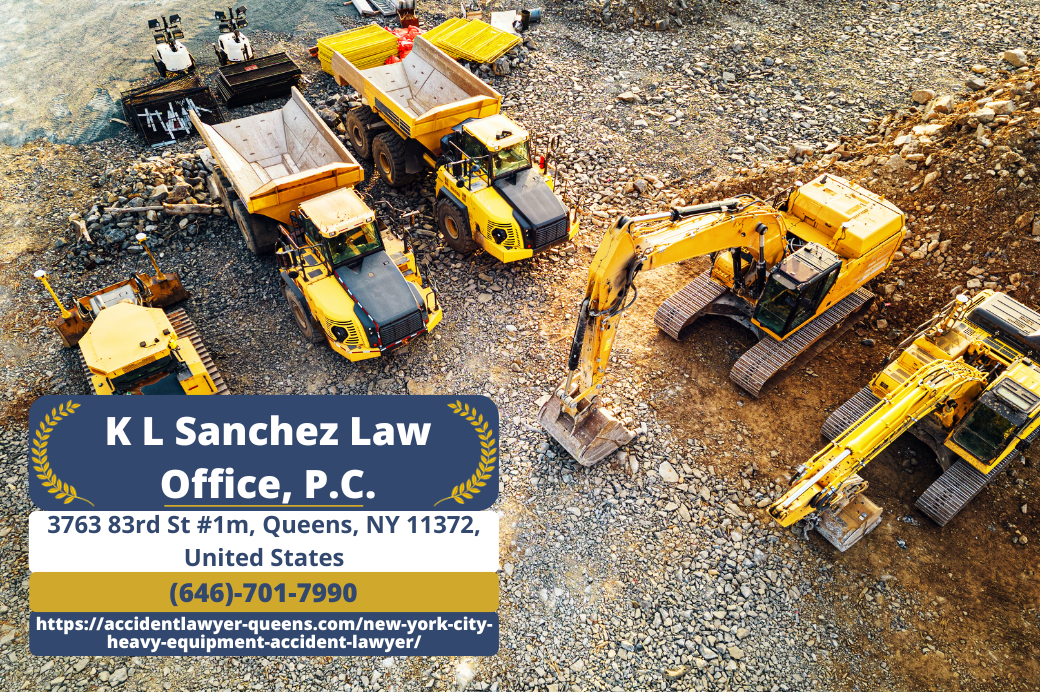 New York Heavy Equipment Accident Attorney Keetick L. Sanchez Releases Article on Heavy Machinery Accidents in NY