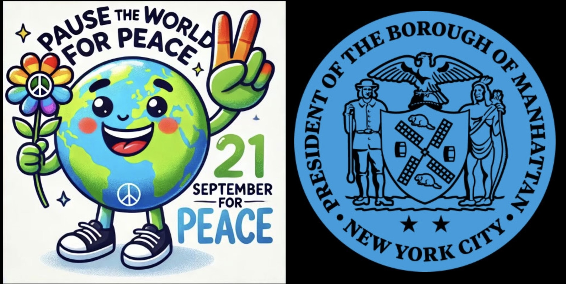 Pause the World for Peace at Noon Worldwide Celebrating the Intl. Day of Peace 9/21/24 & Times Square