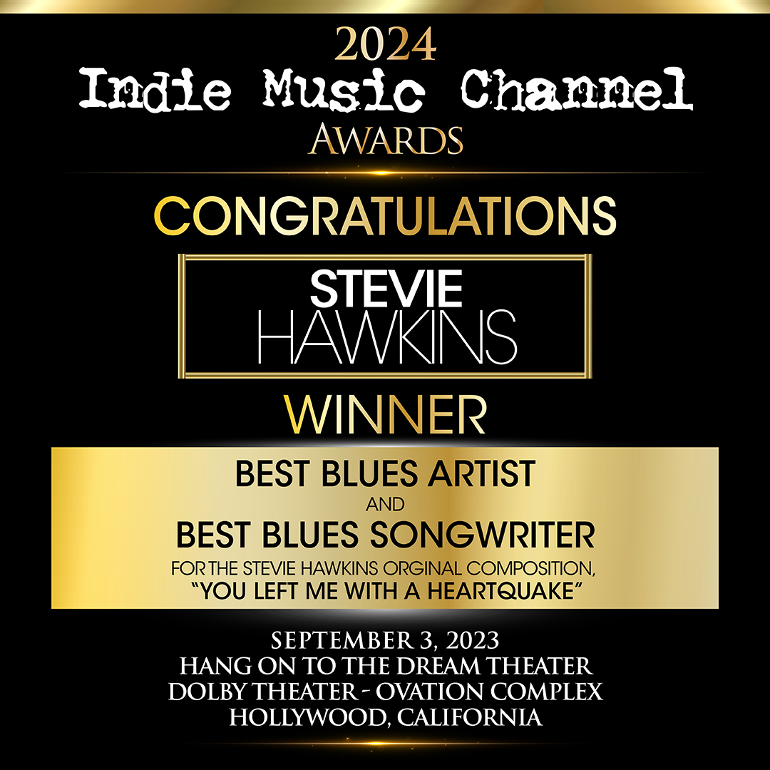 International Blues Hall of Fame Legendary Blues Artist Stevie Hawkins Takes Home Two Blues Music Awards