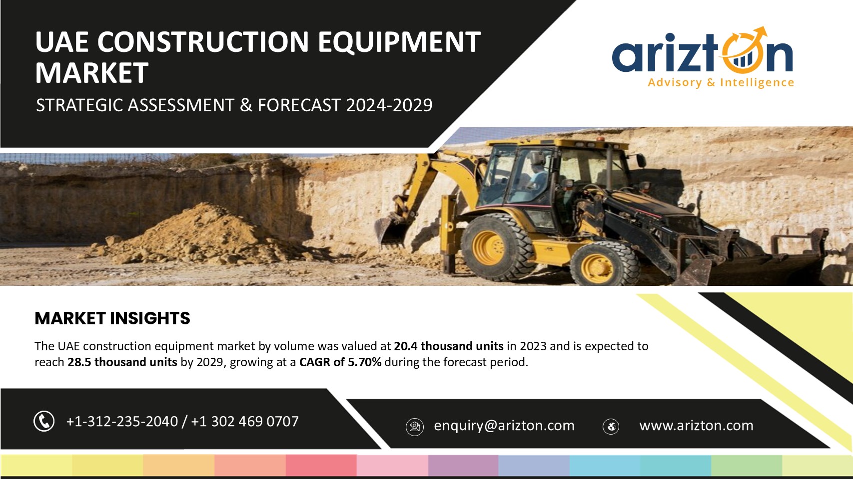 The UAE Construction Equipment Market Sales is Set to Hit 28.5 Thousand Units by 2029, with Revenue Soaring by $1.27 Billion in the Next 6 Years - Arizton