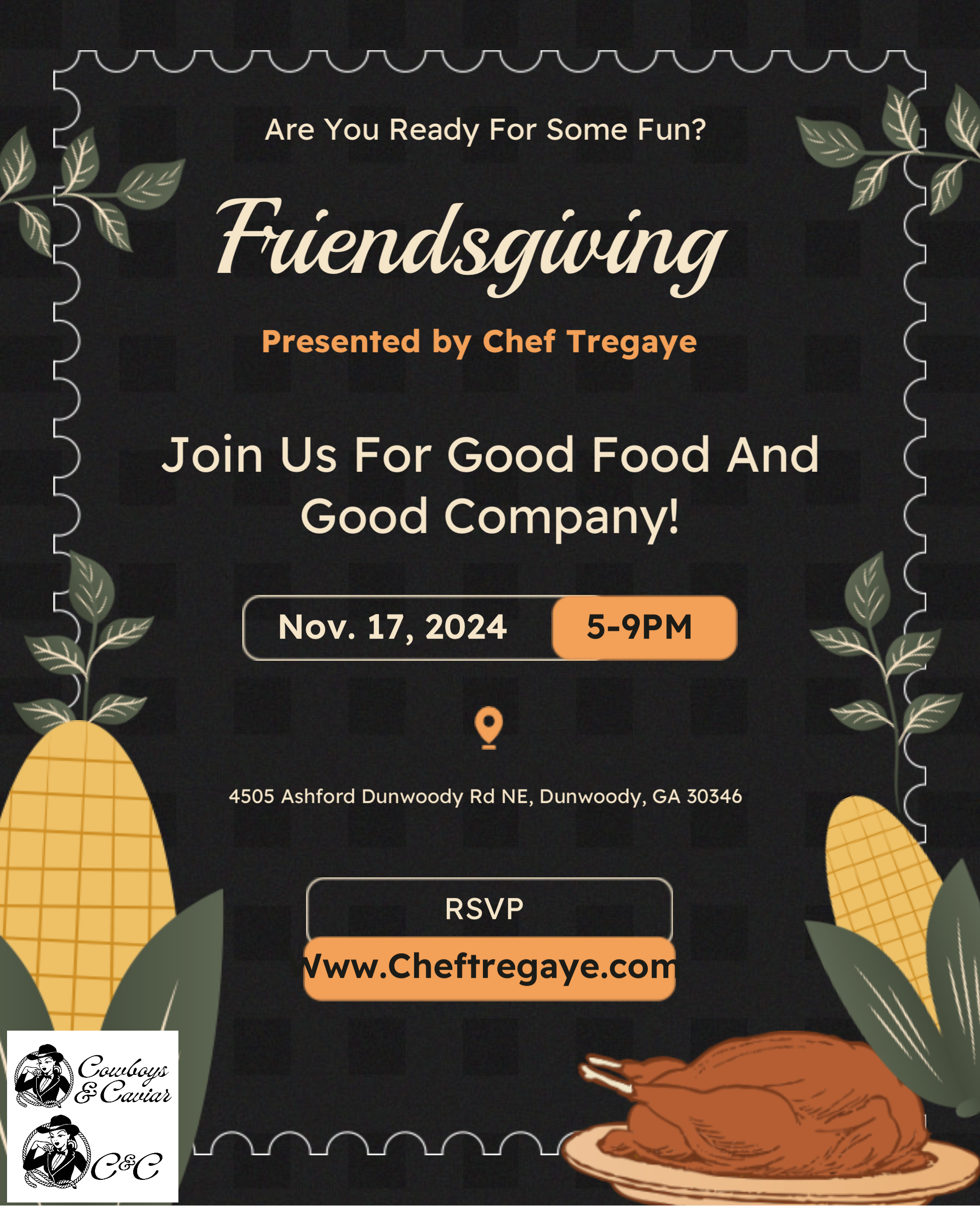 Friendsgiving Fundraiser with Chef Tregaye: A Delicious Way to Support Jr. Chefs