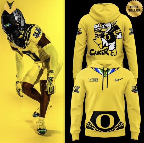 Oregon Ducks Stomp Out Cancer Hoodie is newly released now