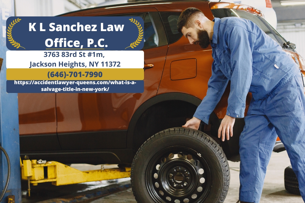 Queens Car Accident Lawyer Keetick L. Sanchez Releases Article Discussing Salvage Titles in New York