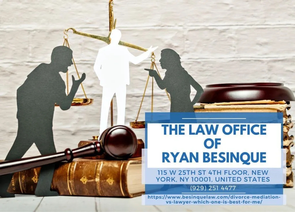 New York Divorce Mediation Lawyer Ryan Besinque Releases Article Comparing Divorce Mediation and Lawyer Representation