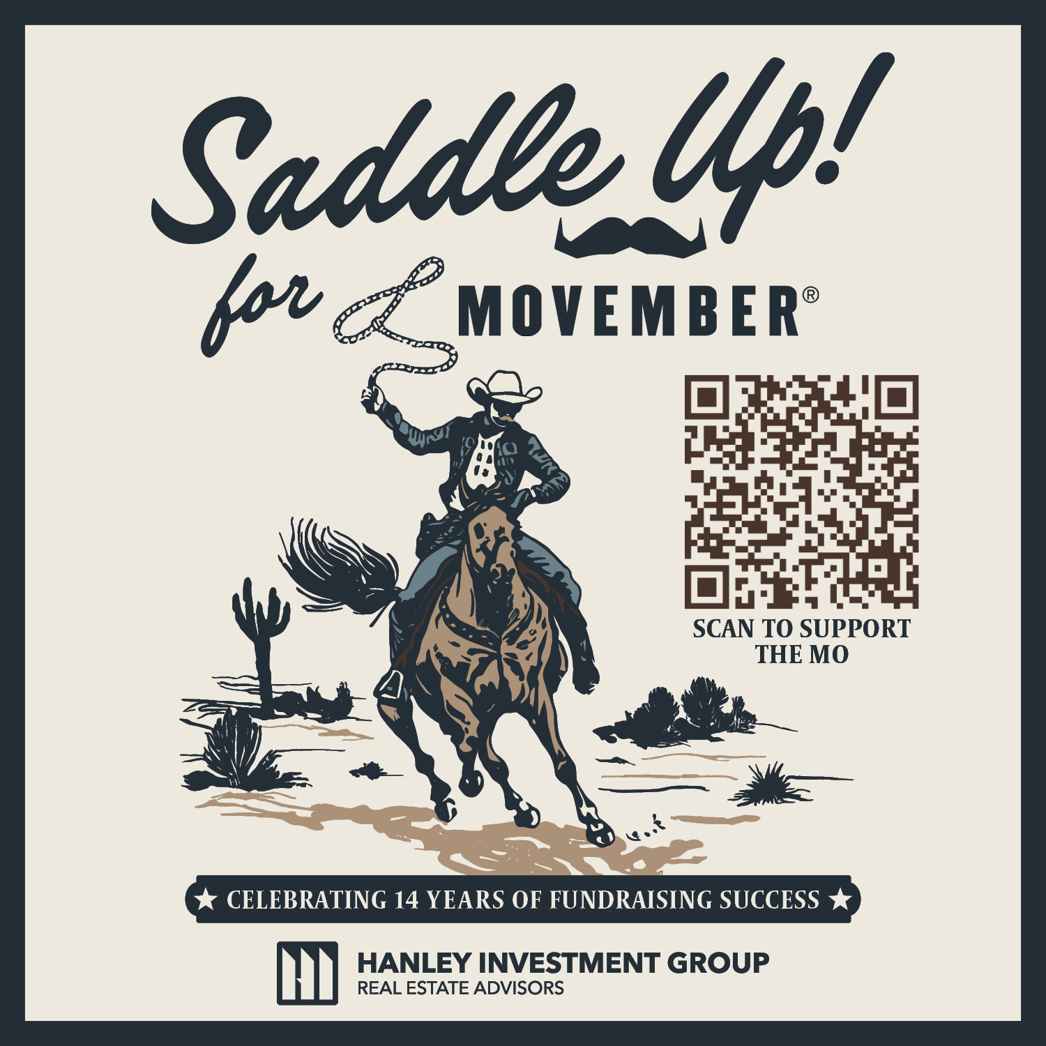 Hanley Investment Group Rides into its 14th Year of Fundraising with Saddle Up for Movember