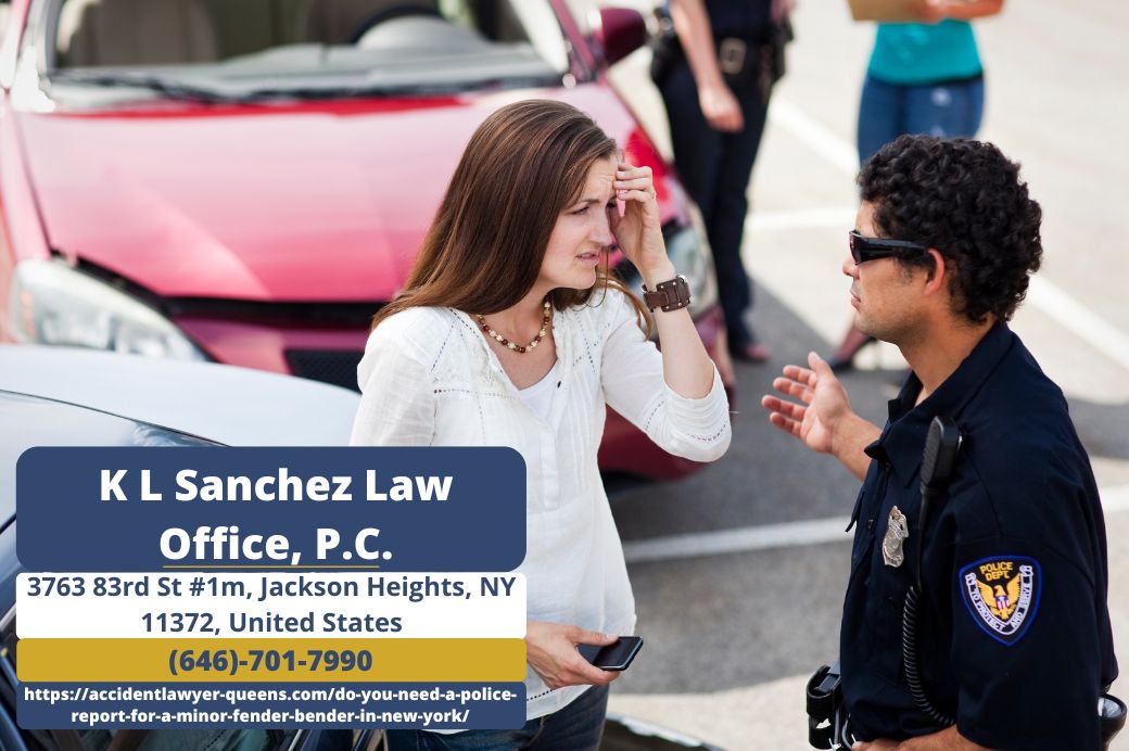 Queens Car Accident Lawyer Keetick L. Sanchez Releases Article on Filing a Police Report After a Minor Fender Bender