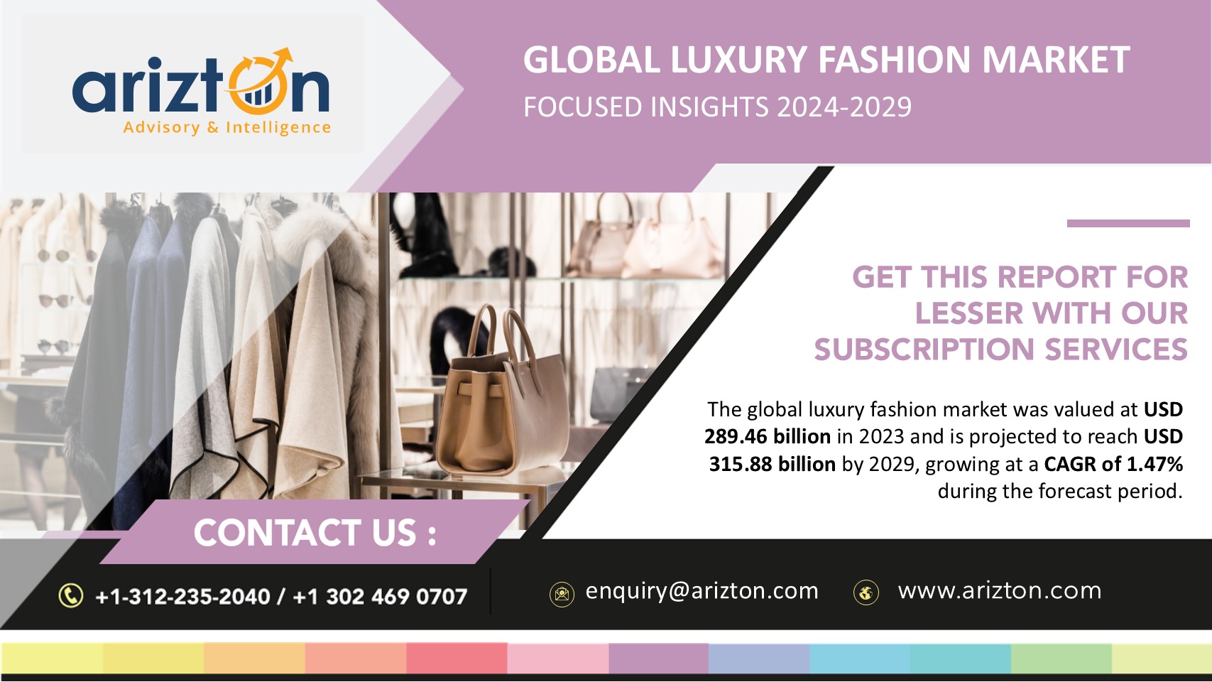  The Future of Luxury Fashion Market to Shine Bright, More than $315.88 Billion Opportunities by 2029 - Arizton