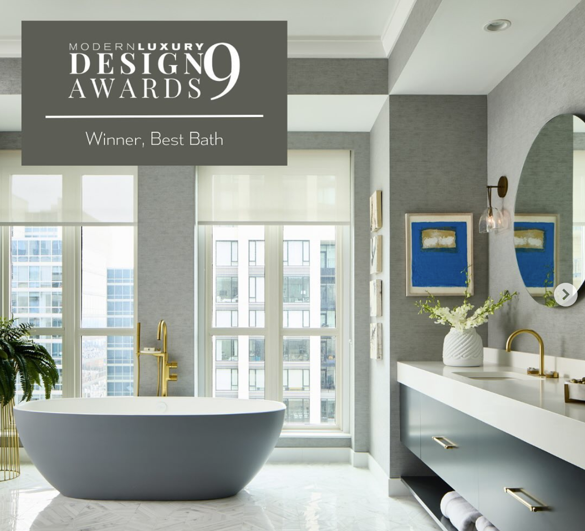 Leah Bolger Design Wins "Best Bathroom" at Chicago’s Design 9 Awards