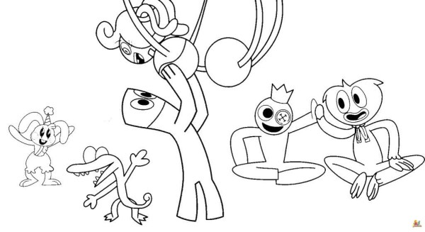 ROBLOX Rainbow Friends coloring pages