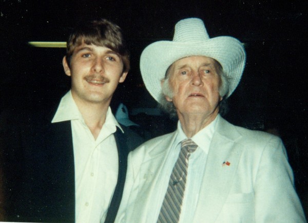 Randall Franks and his mentor Music Icon Bill Monroe in 1984.
